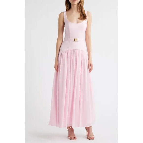 HUTCH Drop Waist Sleeveless Maxi Dress in Pink Size US 6 - Picture 8 of 10